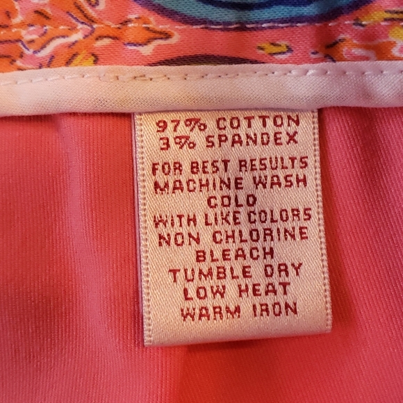 Peter Millar Pink & Blue Print Golf Skort Sz 4 - Picture 4 of 9